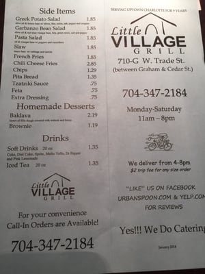 Little Village Grill menu 4
