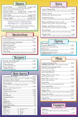 Little Village Grill menu 3